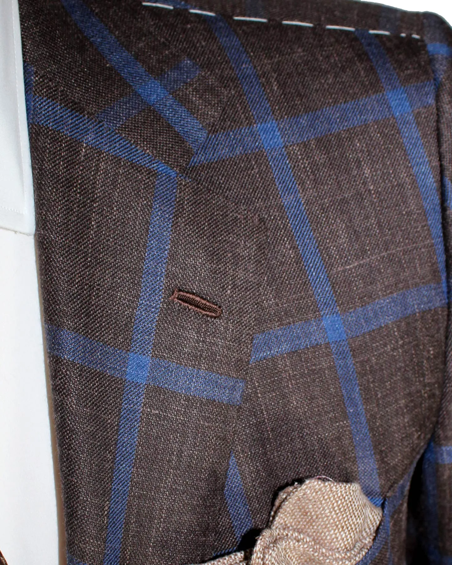 Kiton Sport Coat Brown Windowpane Design EU 48/ US 38 R SALE